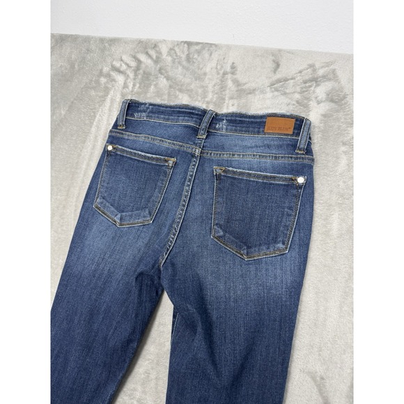 Judy Blue Skinny Fit Jeans Womens 5/27 27x26Blue Stretch Denim Pants Distressed - Picture 8 of 8